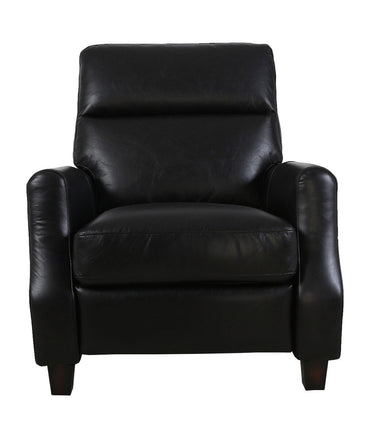 Pompei Aged Leather Recliner Chair - Belon Black at online8 furniture store Auckland