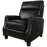 Pompei Aged Leather Recliner Chair - Belon Black at online8 furniture store Auckland