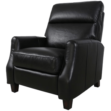 Pompei Aged Leather Recliner Chair - Belon Black at online8 furniture store Auckland