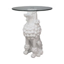Poodle Side Table - White at online8 furniture store Auckland