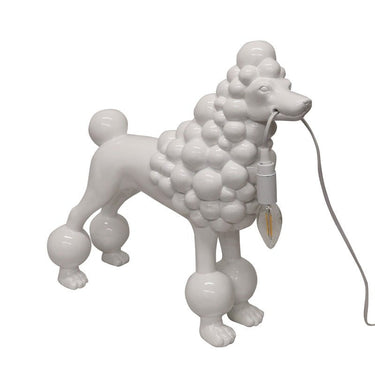 Poodle Table | Floor Lamp - White at online8 furniture store Auckland