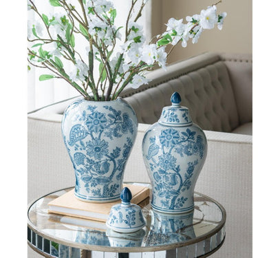 Porcelain Blue and White Ginger Jar at online8 furniture store Auckland