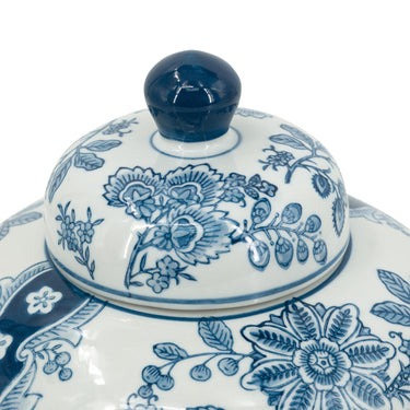 Porcelain Blue and White Lidded Jar at online8 furniture store Auckland
