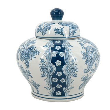 Porcelain Blue and White Lidded Jar at online8 furniture store Auckland