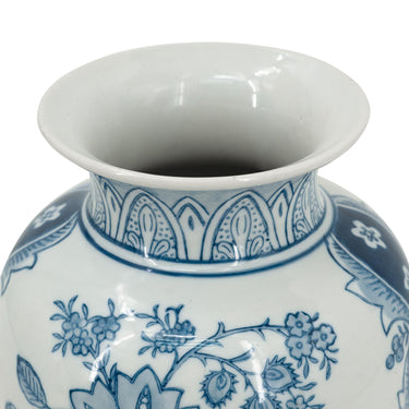 Porcelain Blue And White Round Vase at Online8 Furniture Auckland NZ