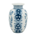 Porcelain Blue And White Round Vase at Online8 Furniture Auckland NZ