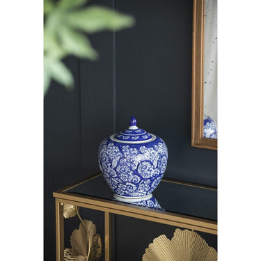 Porcelain Ginger Jar with Lid at online8 furniture store Auckland