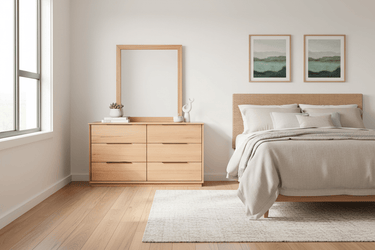 Porter 6 Drawers Dressing table w/ Mirror at online8 furniture store Auckland