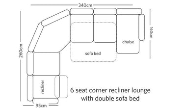 Porter Croner Modular Recliner Sofa + Sofabed at online8 furniture store Auckland