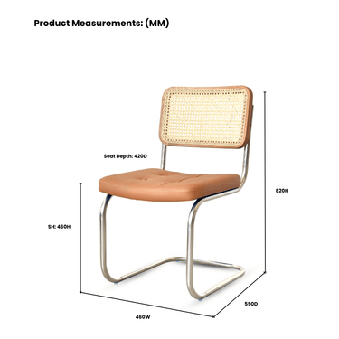 Porto Rattan Dining Chair - Tan at online8 furniture store Auckland