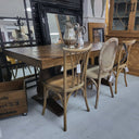 Prairie Parquet Dining Table - Walnut 1800 at online8 furniture store Auckland