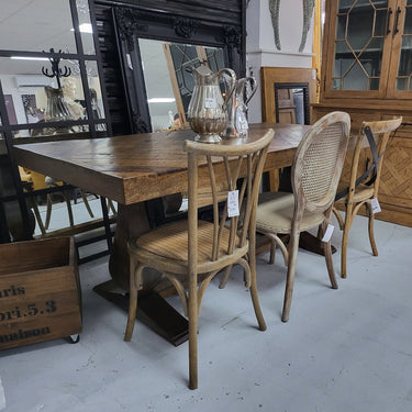 Prairie Parquet Dining Table - Walnut 1800 at online8 furniture store Auckland