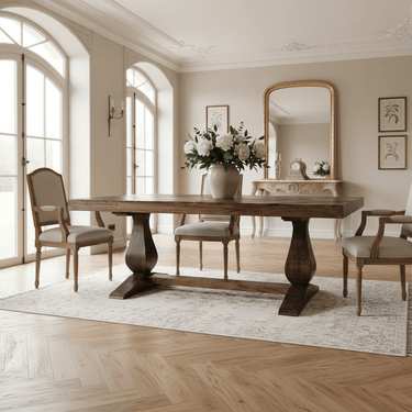 Prairie Parquet Dining Table - Walnut 2400 at online8 furniture store Auckland