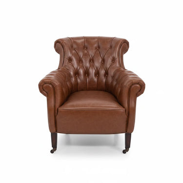 Prescott Full Grain Leather Armchair – Vintage Brown at Online8 Furniture Auckland NZ