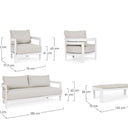 Presley Outdoor Sofa Set 4Pcs at online8 furniture store Auckland