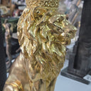 Lion Statue Gold Colour