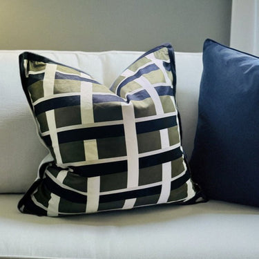 Printed Cushion Cover - Green at Online8 Furniture Auckland NZ