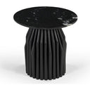 Avery Round Side Table with Marble Top - Black at Online8 Furniture Auckland NZ
