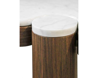 Rio Console Table with Marble Top - Walnut at Online8 Furniture Auckland NZ