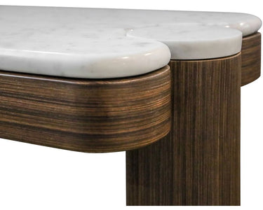 Rio Console Table with Marble Top - Walnut at Online8 Furniture Auckland NZ