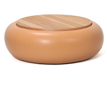 Tub Upholstered Coffee Table with Storage - Tan at Online8 Furniture Auckland NZ