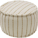 Solis Handloom Pouf - Ecru & Natural at Online8 Furniture Auckland NZ