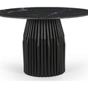 Avery Round Dining Table with Marble Top - Black at Online8 Furniture Auckland NZ
