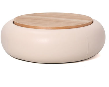 Tub Upholstered Coffee Table with Storage - Beige at Online8 Furniture Auckland NZ