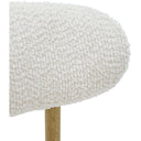 Mia Boucle & Oak Bar Stool - White at Online8 Furniture Auckland NZ