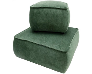 Nellie Small Ottoman - Ocean Green at Online8 Furniture Auckland NZ