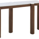 Rio Console Table with Marble Top - Walnut at Online8 Furniture Auckland NZ