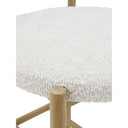 Mia Boucle & Oak Bar Stool - White at Online8 Furniture Auckland NZ