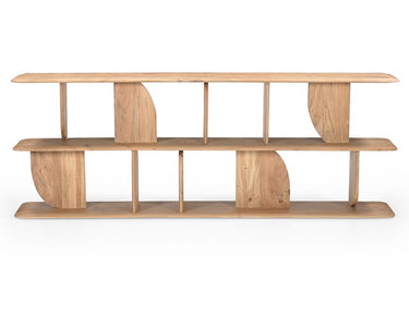 Arc Open Bookshelf - Natural Acacia at Online8 Furniture Auckland NZ