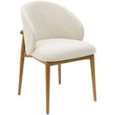 Adele Linen & Oak Wing Dining Chair - Grey Beige at Online8 Furniture Auckland NZ
