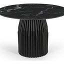 Avery Round Dining Table with Marble Top - Black at Online8 Furniture Auckland NZ