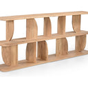 Arc Open Bookshelf - Natural Acacia at Online8 Furniture Auckland NZ