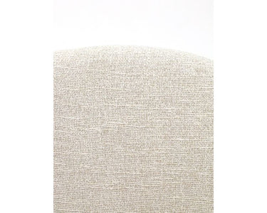 Adele Linen & Oak Wing Dining Chair - Grey Beige at Online8 Furniture Auckland NZ