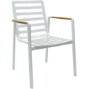 Issy Outdoor Dining Chair - White & Grey at Online8 Furniture Auckland NZ