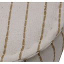 Solis Handloom Pouf - Ecru & Natural at Online8 Furniture Auckland NZ