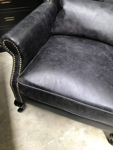 Professor Tufted Wingback Leather Armchair at Online8 Furniture Auckland NZ