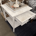 Provence Bedside Table - White at online8 furniture store Auckland