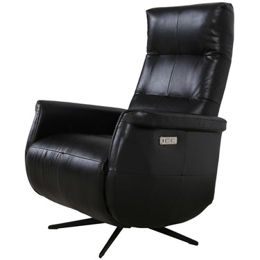 Providence Aged Leather Electric Recliner Chair - Belon Black at online8 furniture store Auckland