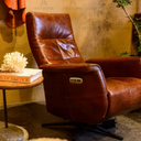 Providence Aged Leather Electric Recliner Chair - Vintage Cigar at online8 furniture store Auckland