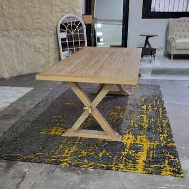 Provincial Cross Legs Dining Table at online8 furniture store Auckland