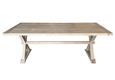 Provincial Cross Legs Dining Table at online8 furniture store Auckland