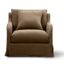 Provincial Slipcover Armchair - French Linen - Mocha at Online8 Furniture Auckland NZ