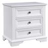 Quinn 3 Drawer Bedside Table at online8 furniture store Auckland