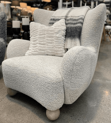 Quito Boucle Armchair - Merino Cotton at online8 furniture store Auckland