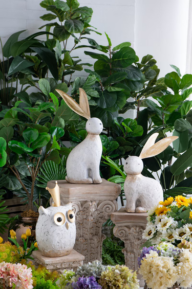 Rabbit W/ Long Ears Statue - Small at online8 furniture store Auckland