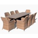 Raffles Outdoor Dining Table - Natural 2200 at online8 furniture store Auckland